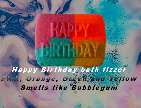 Happy Birthday Bubblegum Bath Fizzer