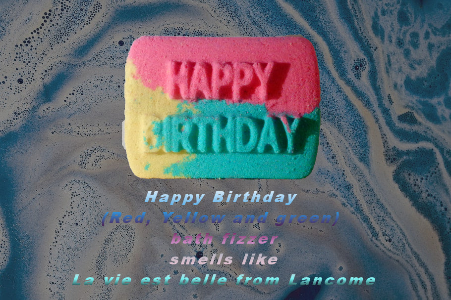 LVEB Happy Birthday bath fizzer